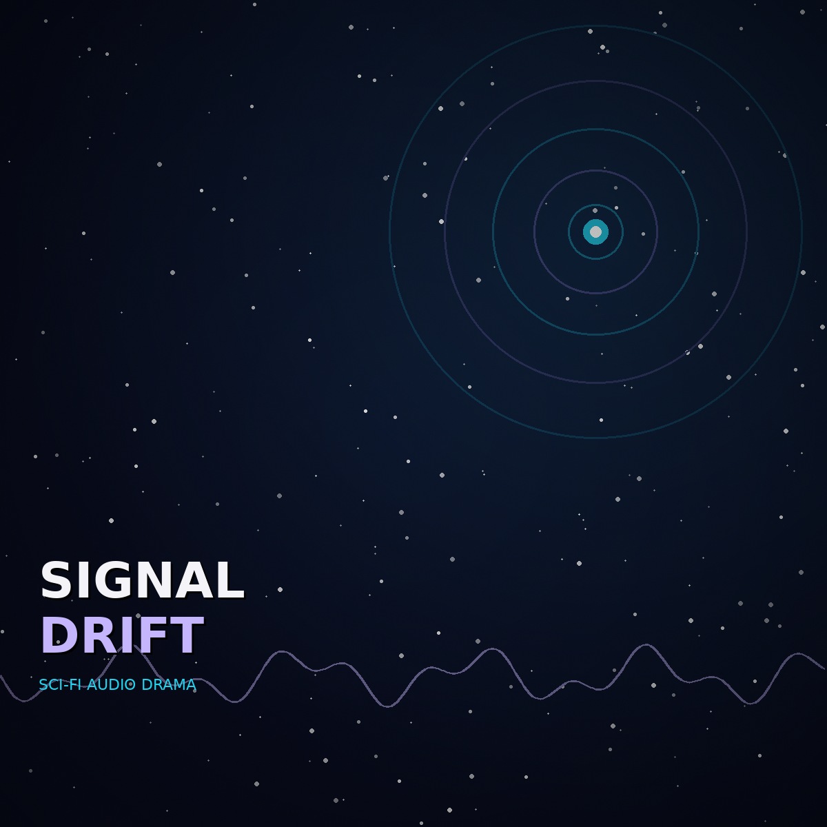 Cover art for Signal Drift, a sci-fi audio drama
